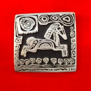 Alice Seely Horse Life's Rider Pewter Brooch